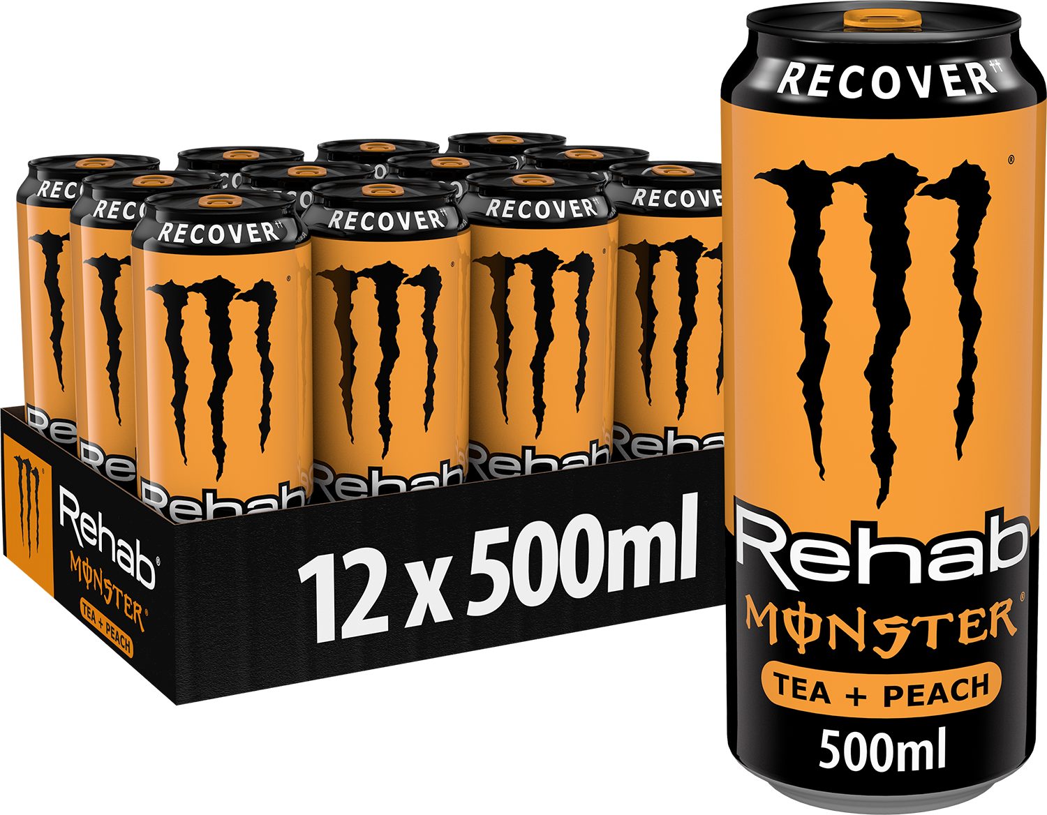 Monster Energy Rehab Thé à la pêche (12 x 500 ml)