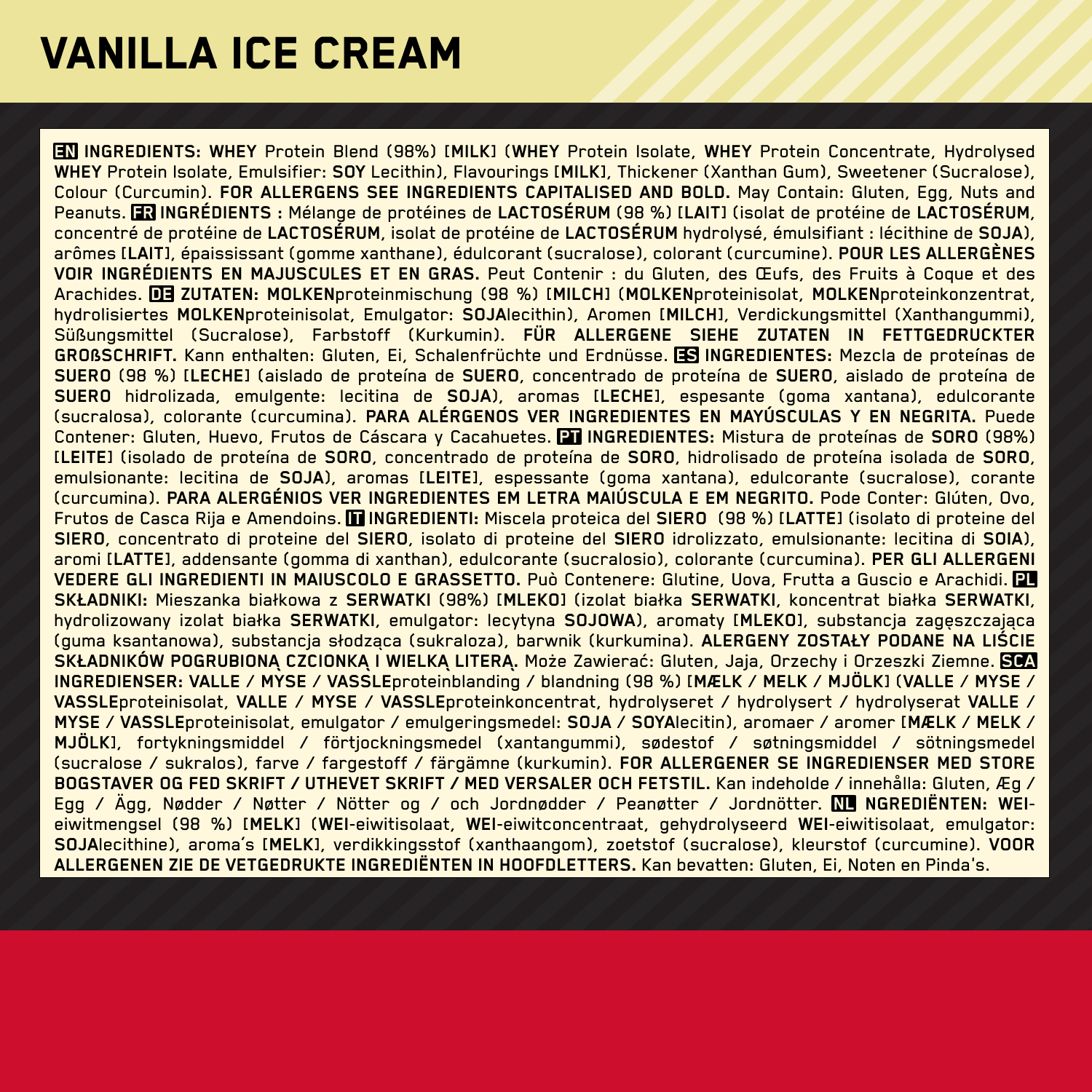 Optimum Nutrition Gold Standard 100% Whey Vanilla Ice Cream (2000 g)