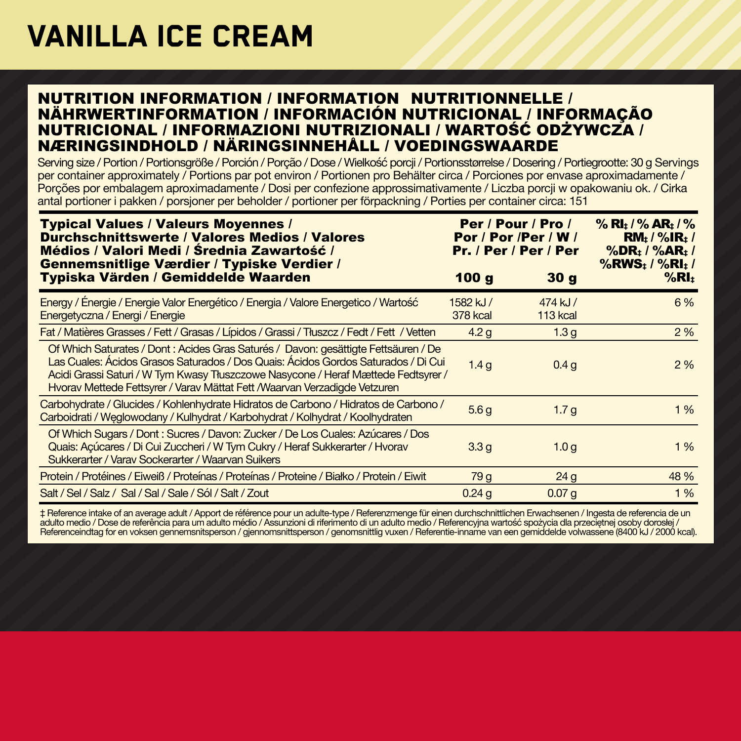 Optimum Nutrition Gold Standard 100% Whey Vanilla Ice Cream (2000 g)