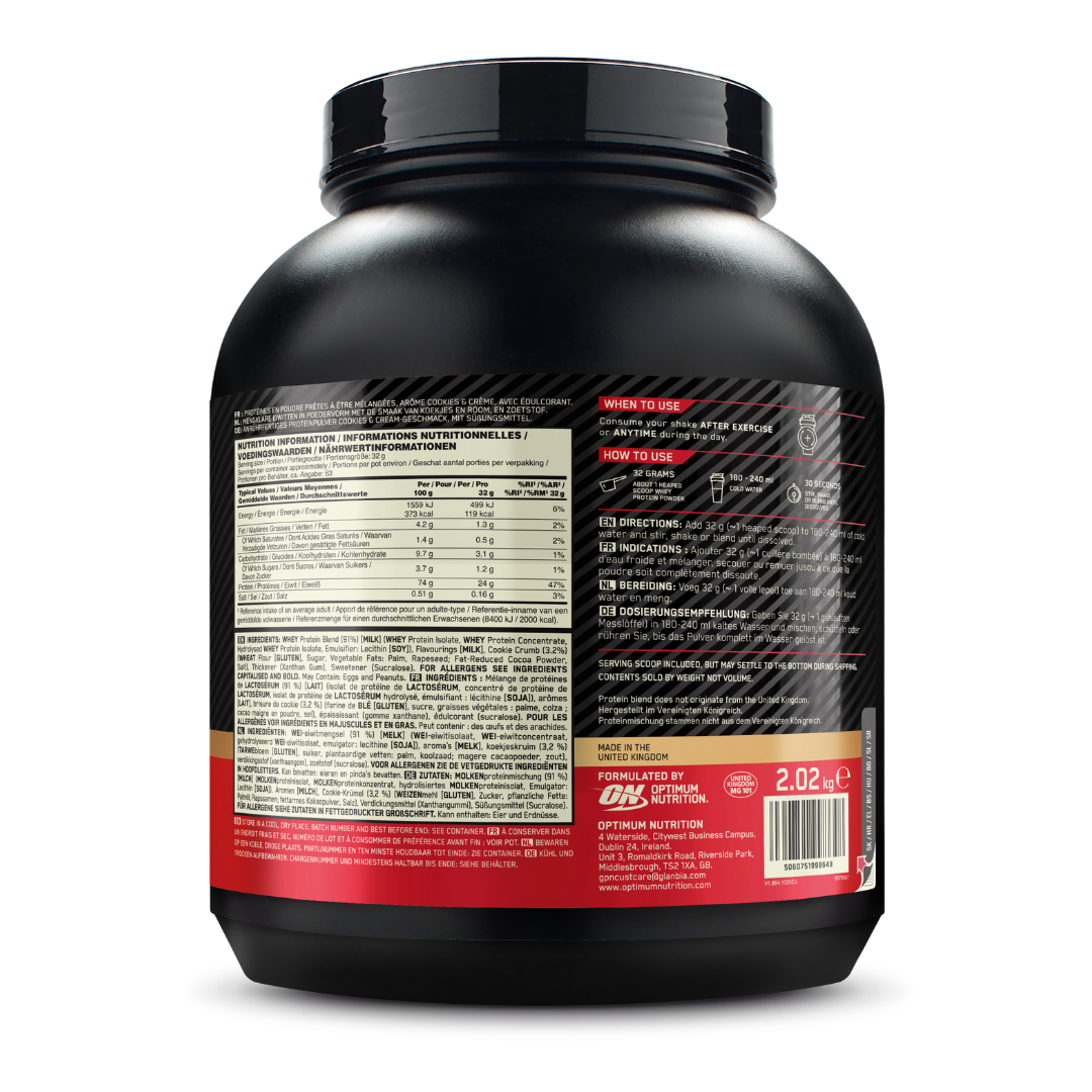 Optimum Nutrition Gold Standard 100% Whey Cookies & Cream (2000 g)
