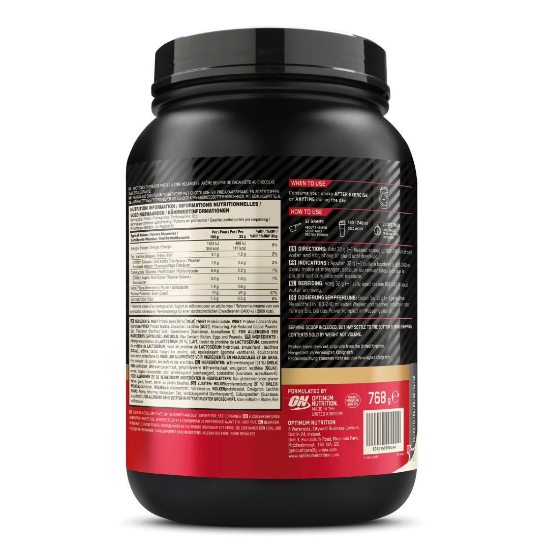 Optimum Nutrition Gold Standard 100% Whey Chocolate Peanut Butter (780 g)