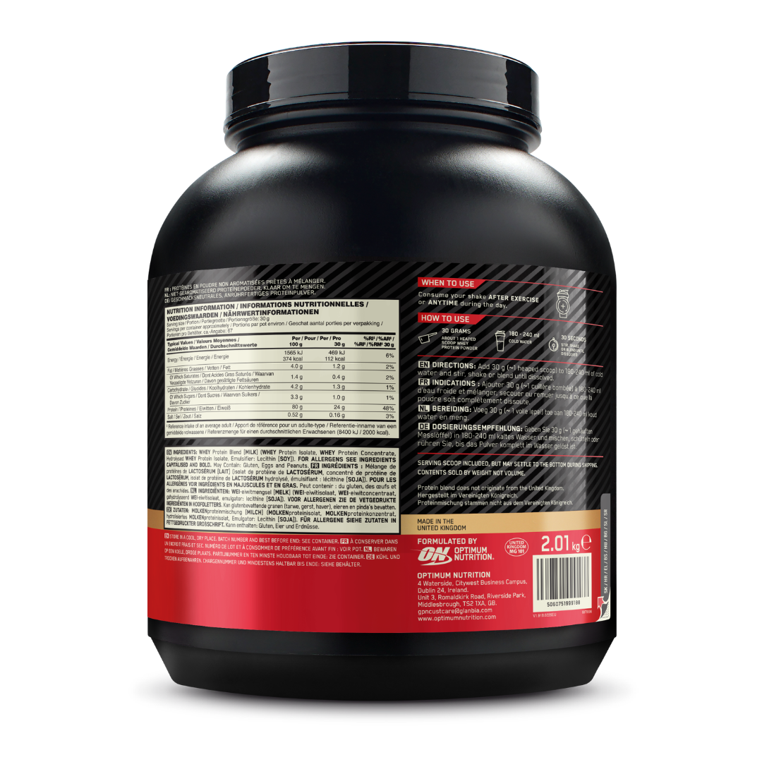Optimum Nutrition Gold Standard 100% Whey Unflavoured (2000 g)