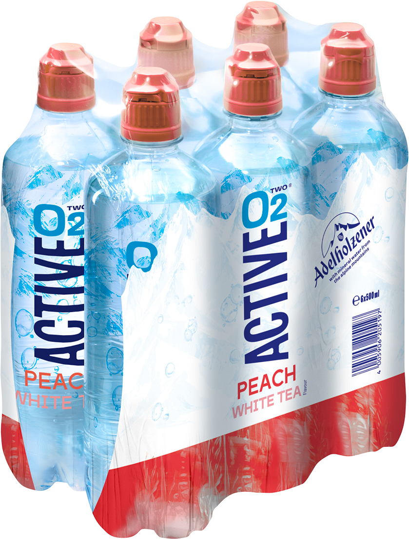 Active O2 Peach White Tea (6 x 500 ml)