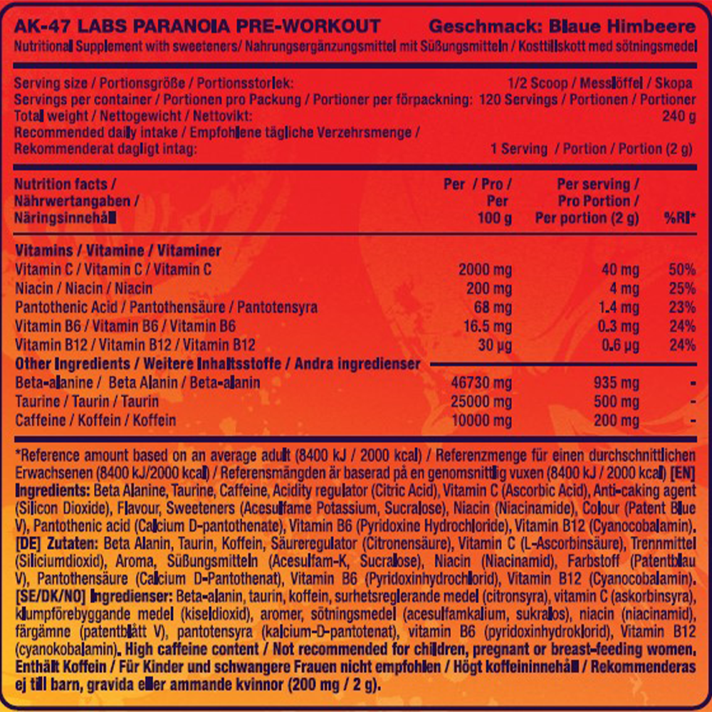 AK47 Pre-Workout Pineapple Punch (240 g)