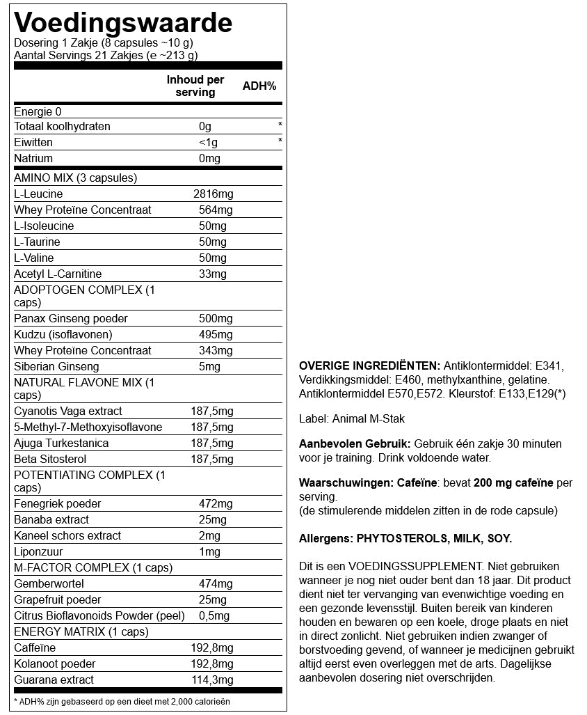 Animal M-Stak (23 sachets)
