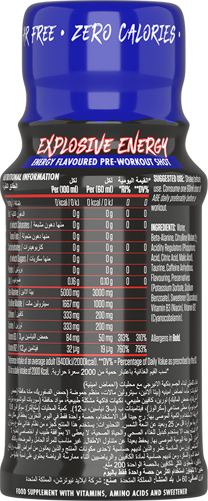 Applied Nutrition ABE Ultimate Pre-Workout Shot Energy (12 x 60 ml)