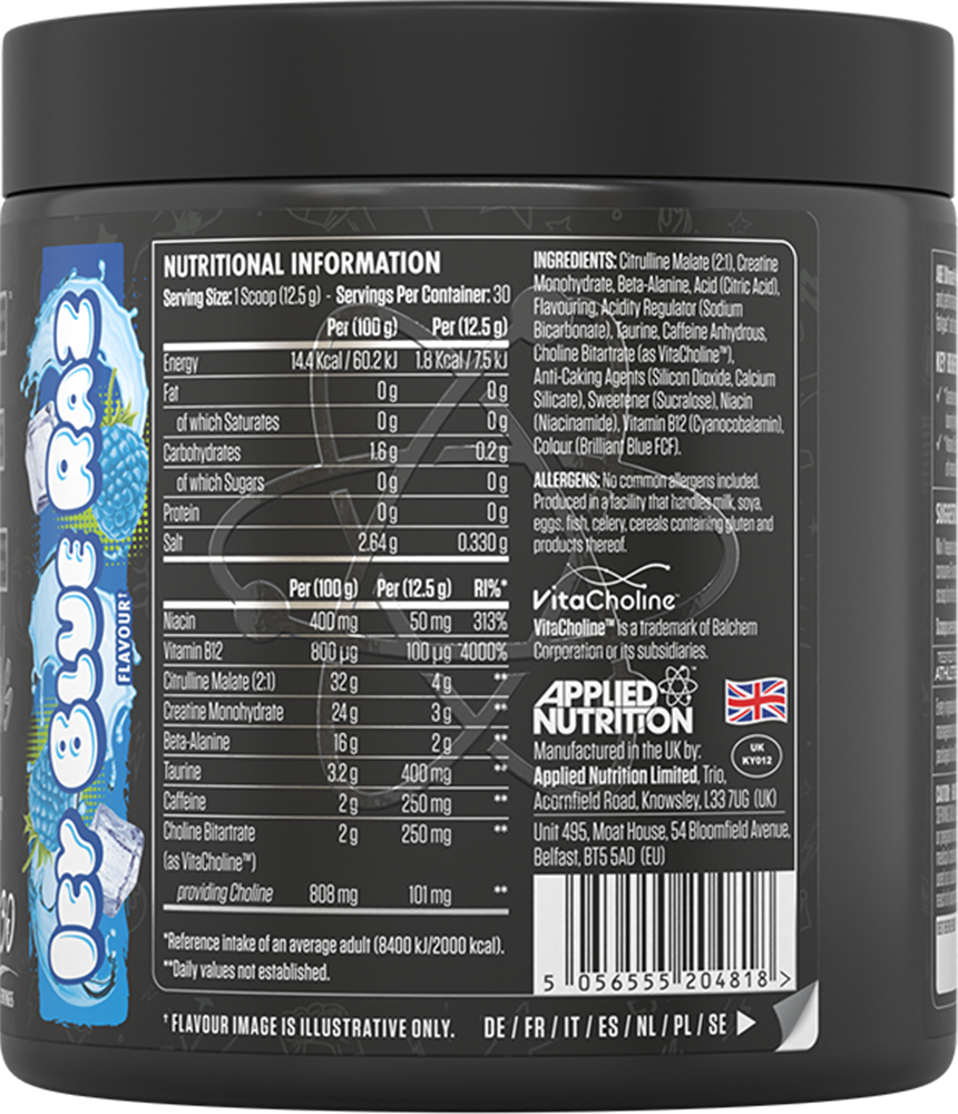 Applied Nutrition ABE Ultimate Pre-Workout Icy Blue Raz (375 g)