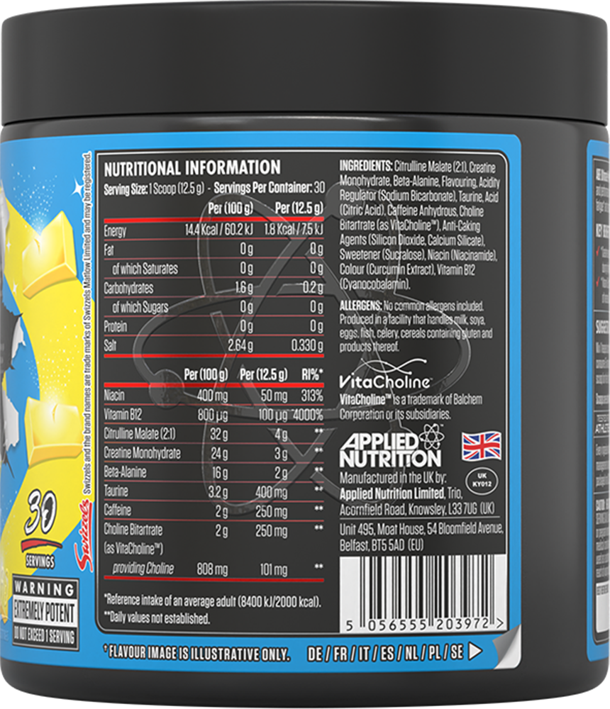 ABE Ultimate Pre-Workout Swizzels Refreshers Lemon (375 g)