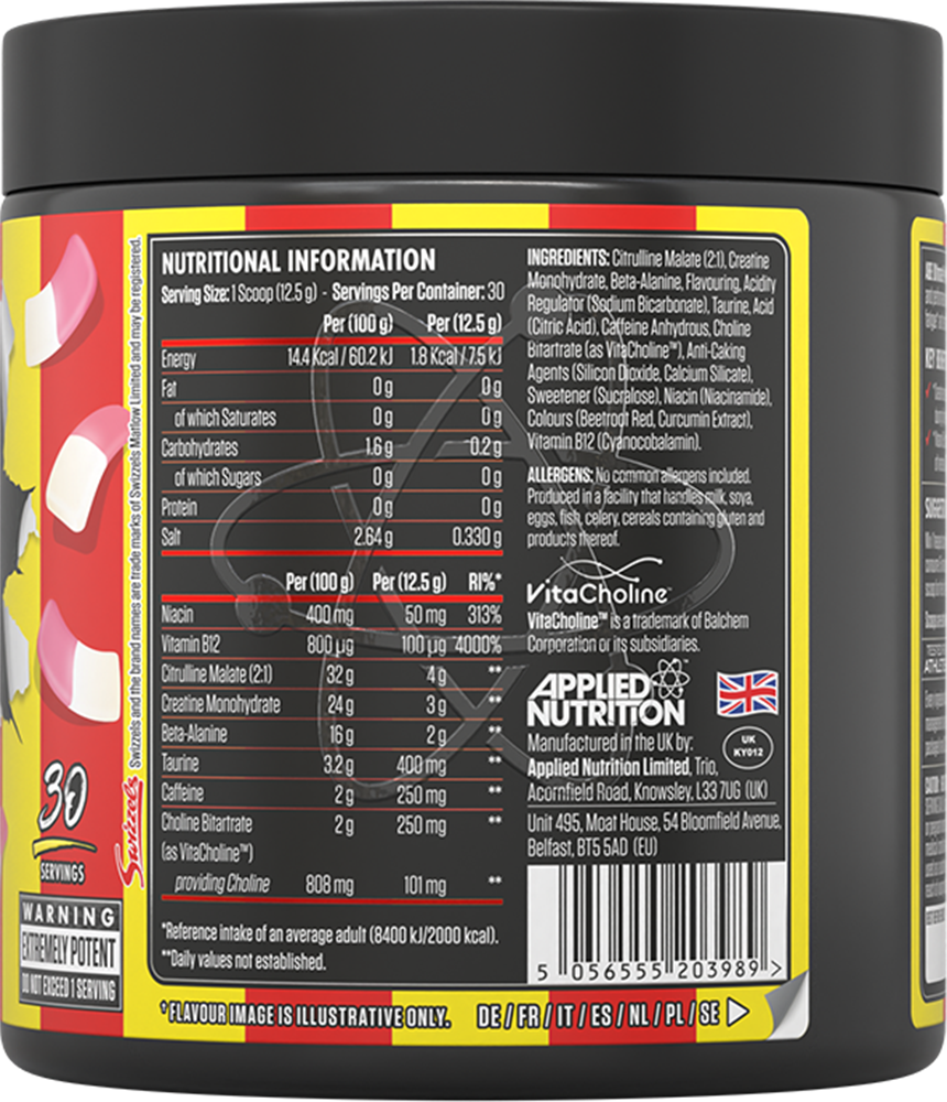 Applied Nutrition ABE Ultimate Pre-Workout Swizzels Drumstick Squashies (375 g)