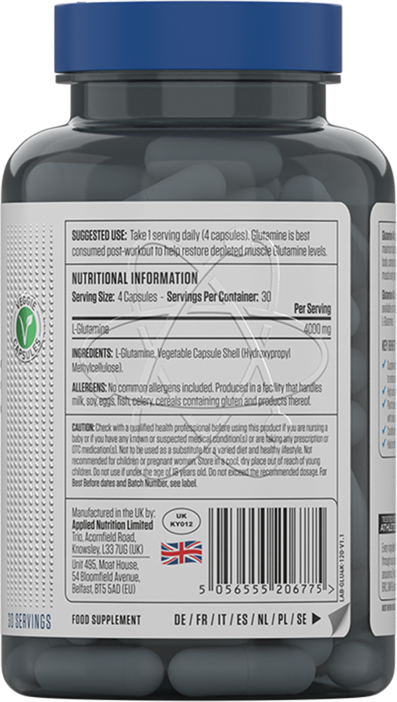 Applied Nutrition Glutamine 4K (120 gélules)