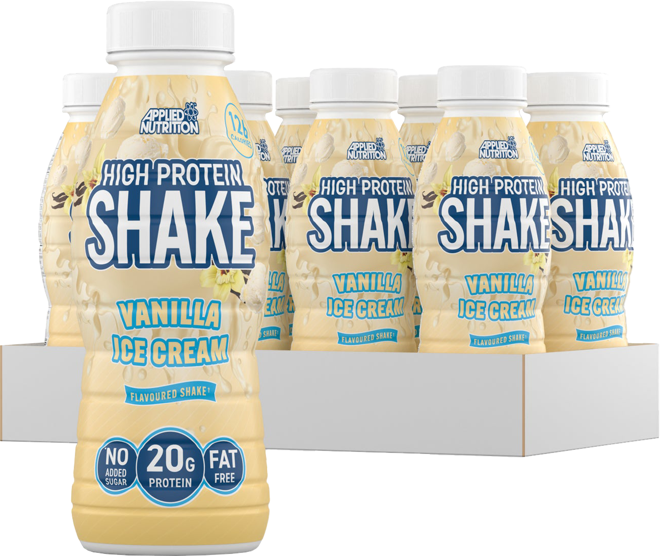 Applied Nutrition High Protein Shake Crème glacée à la vanille (8 x 330 ml)