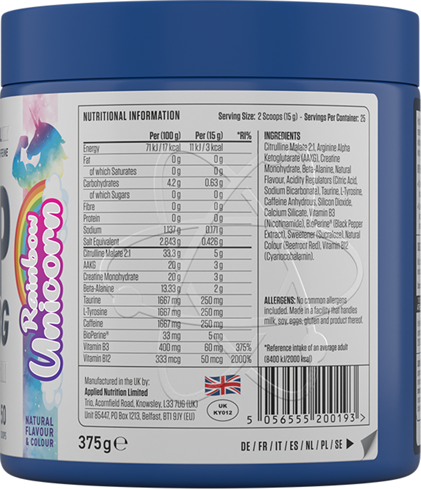 Applied Nutrition Pump 3G Framboise bleue (375 g)