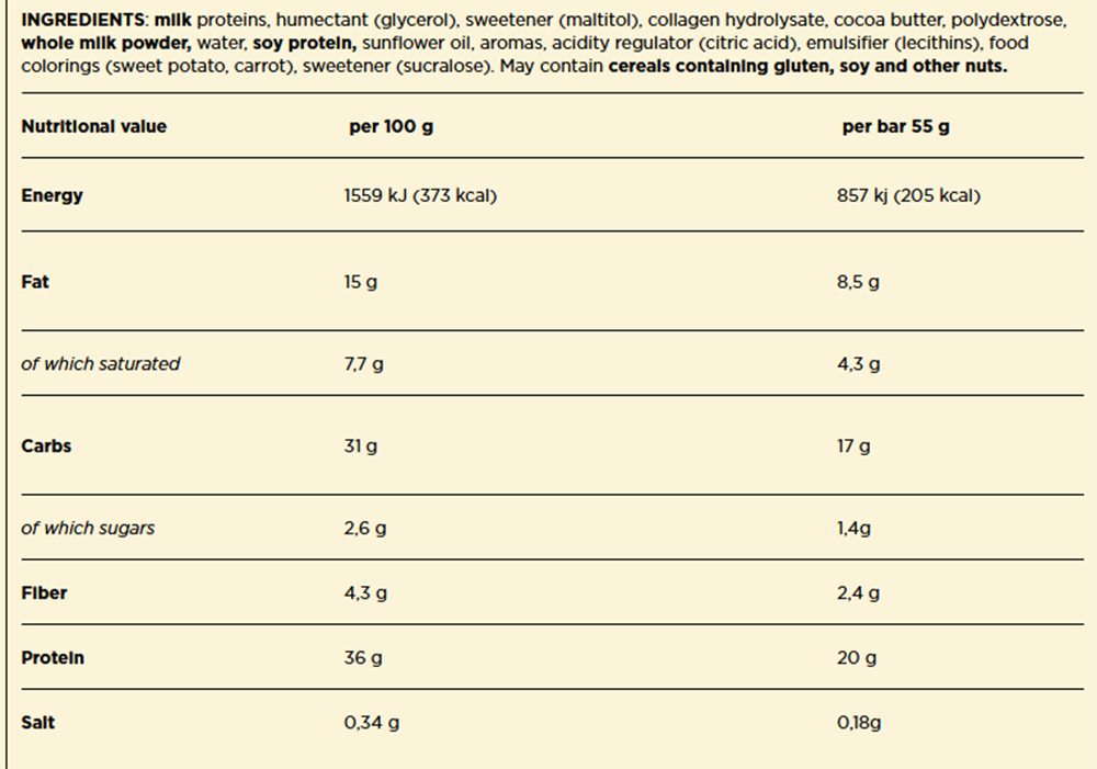 Barebells Protein Bar Sunny Strawberry (12 x 55 g)
