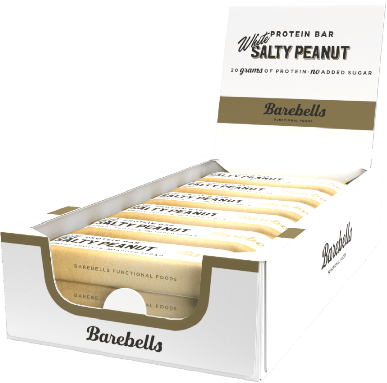Barebells Protein Bar Chocolat blanc Cacahuètes salées (12 x 55 g)