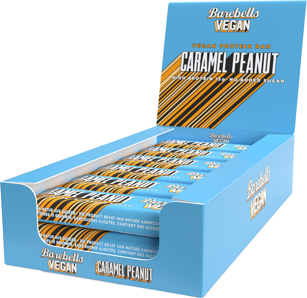 Barebells Vegan Protein Bar Caramel Cacahuètes (12 x 55 g)
