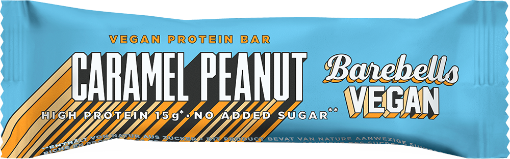 Barebells Vegan Protein Bar Caramel Cacahuètes (12 x 55 g)