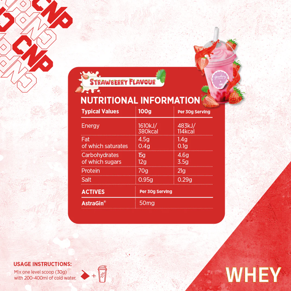 CNP Whey Fraise (900 g)