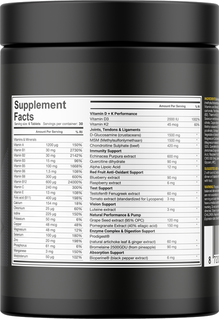 Dedicated Nutrition Alpha Triad (180 comprimés)