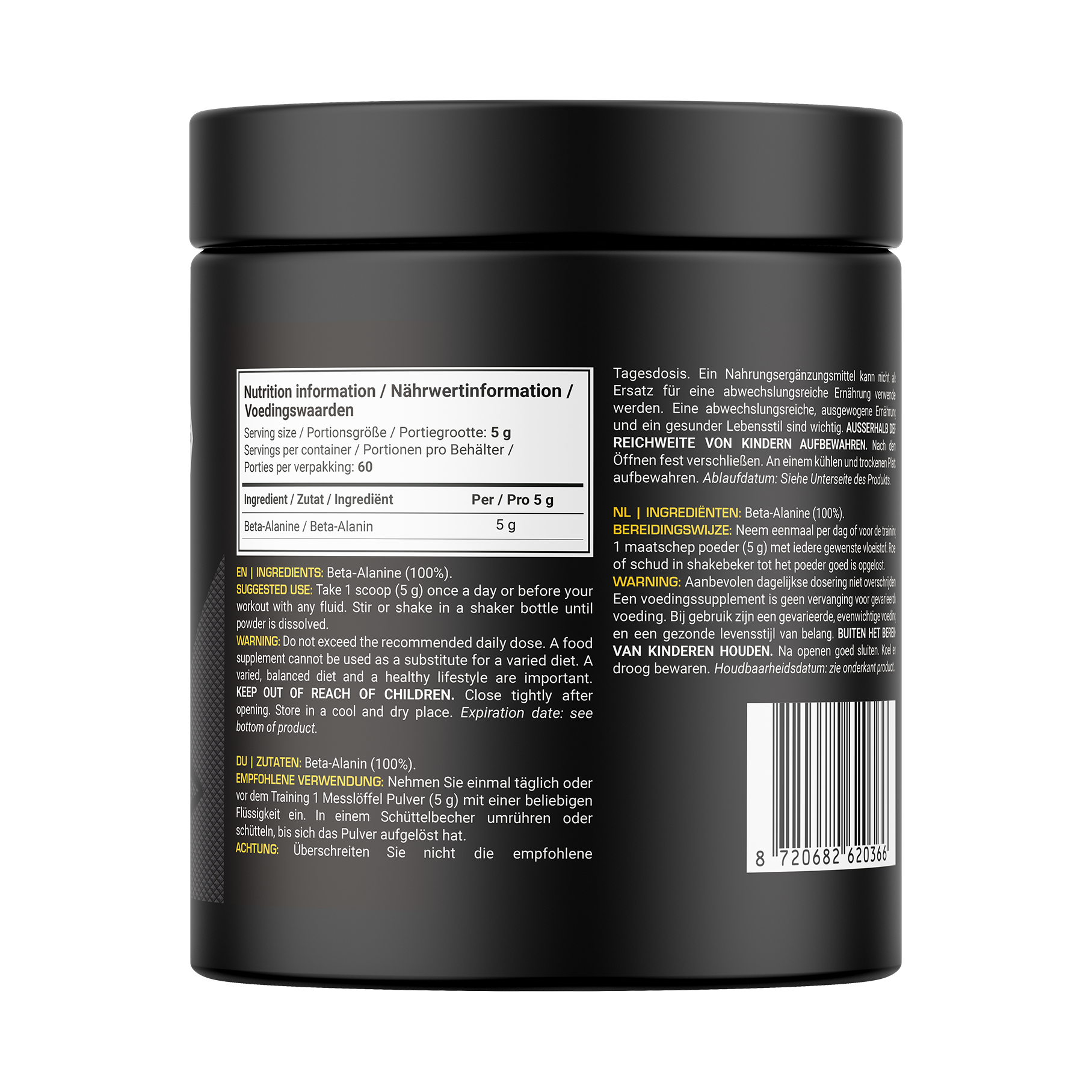 Dedicated Nutrition Beta-Alanine (300 g)