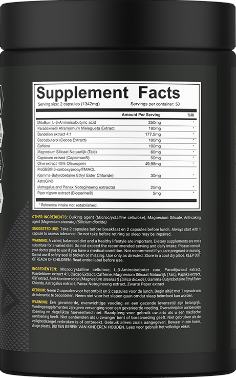 Dedicated Nutrition LIPO-BOL (100 gélules)