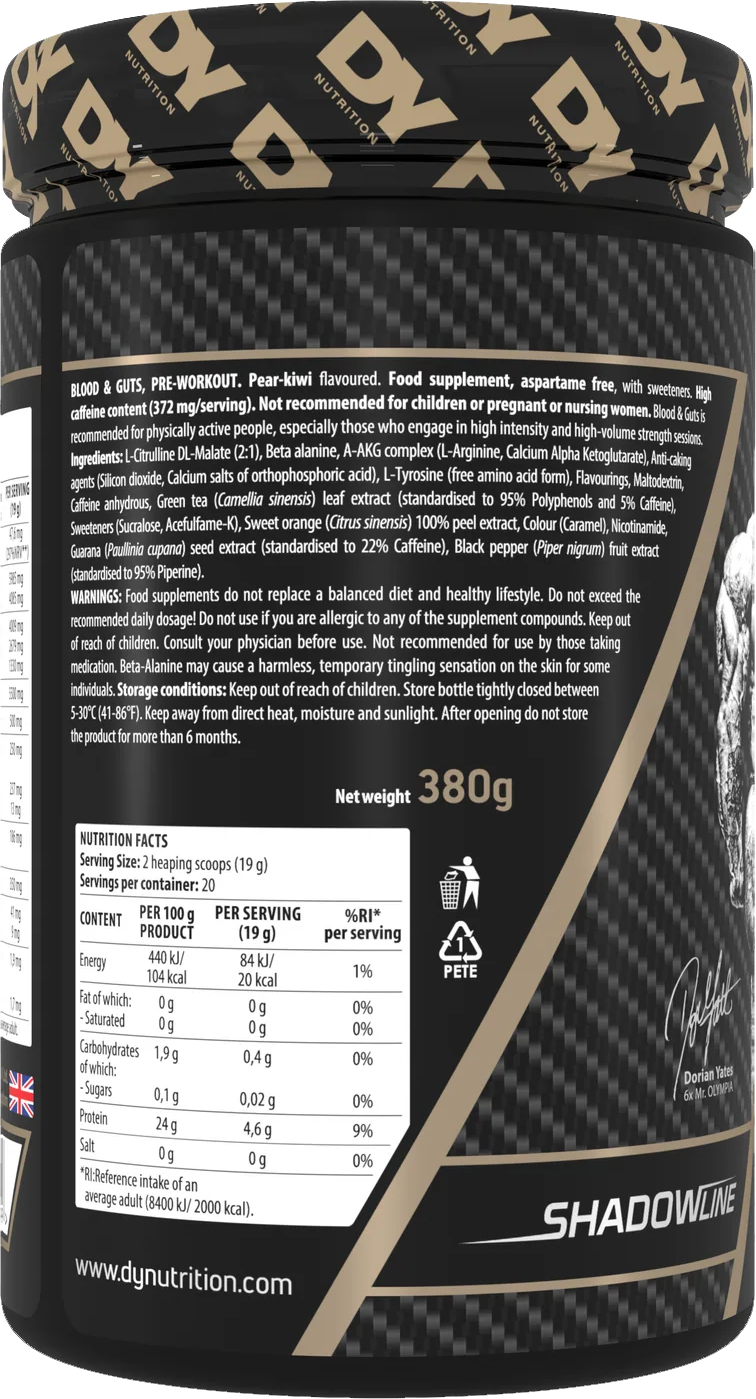 DY Nutrition Blood & Guts Poire Kiwi (380 g)
