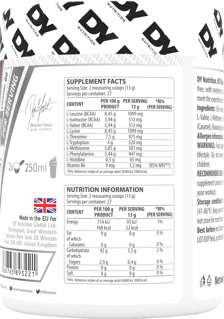 DY Nutrition Hit EAA Orange sanguine (360 g)