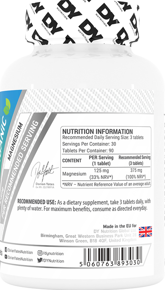 DY Nutrition Magnesium Organic (90 tabs)
