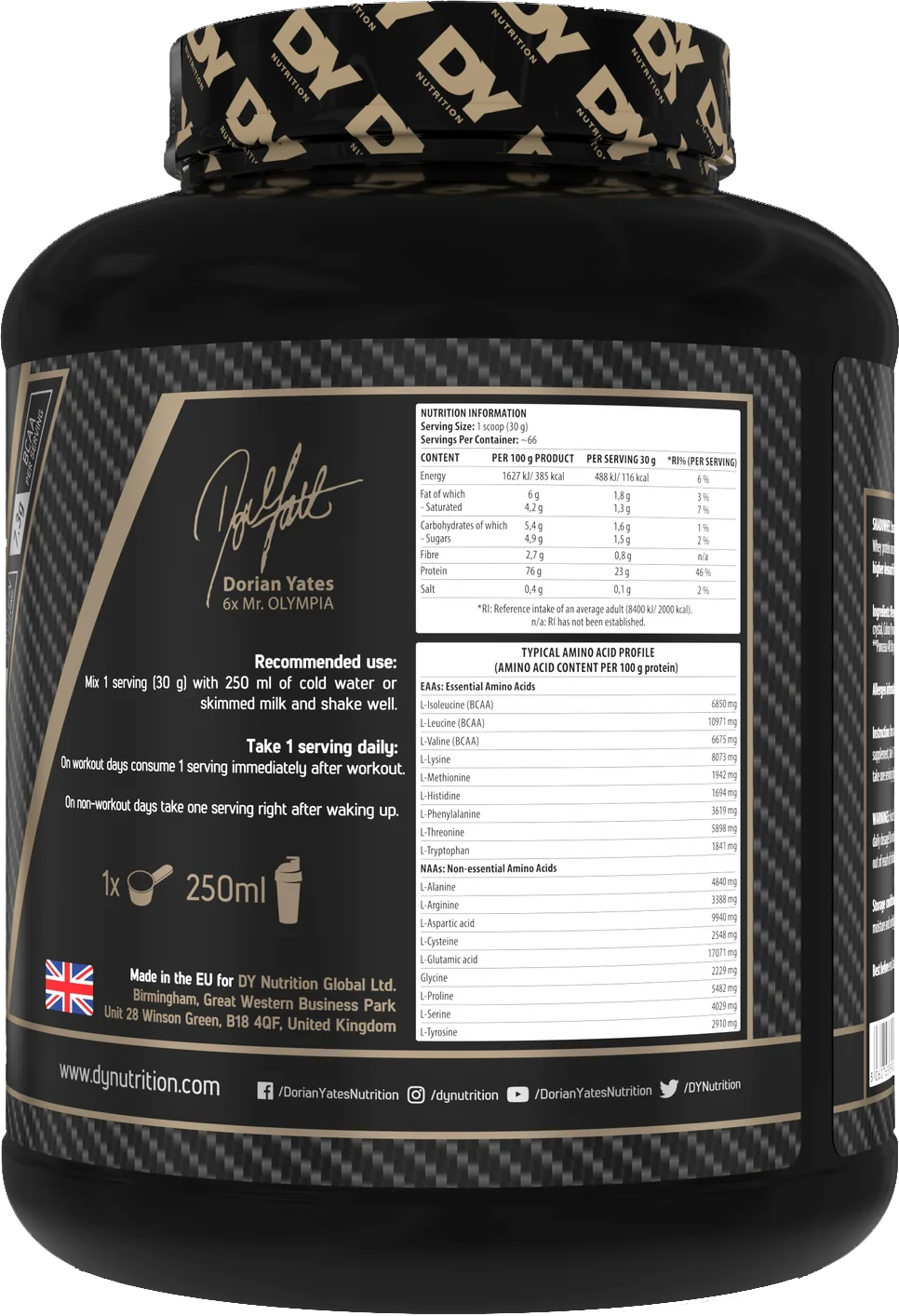 DY Nutrition Shadowhey Chocolat blanc Noix de coco (2000 g)