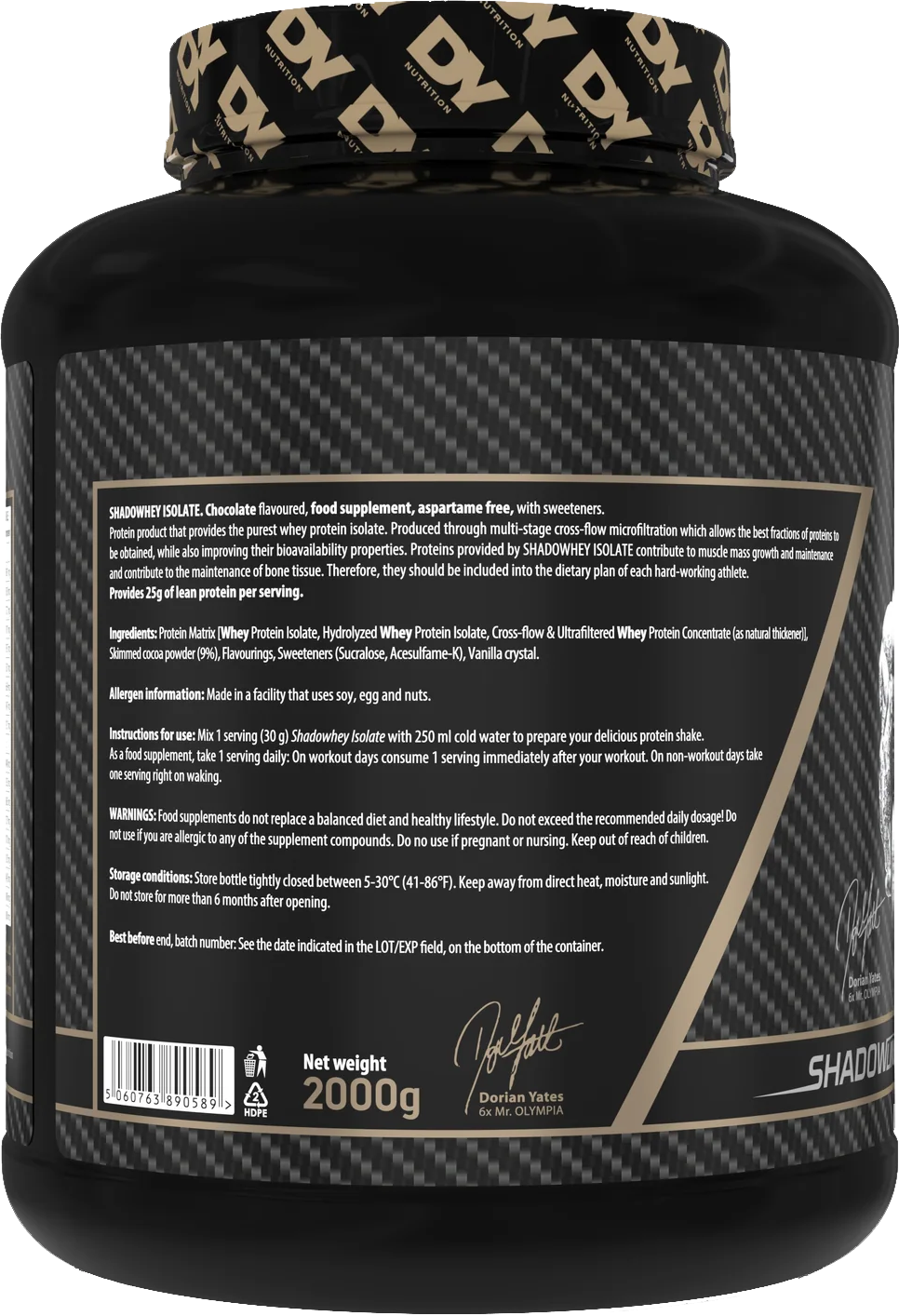 DY Nutrition Shadowhey Isolate Chocolat (2000 g)