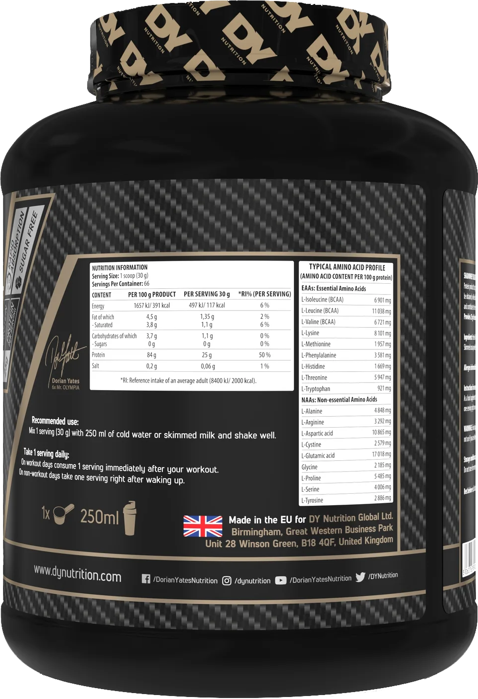DY Nutrition Shadowhey Isolate Vanille Caramel (2000 g)