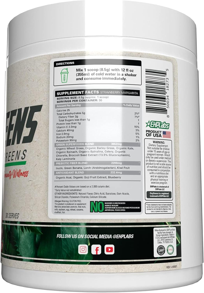 EHP Labs OxyGreens Strawberry Margarita (30 doses)