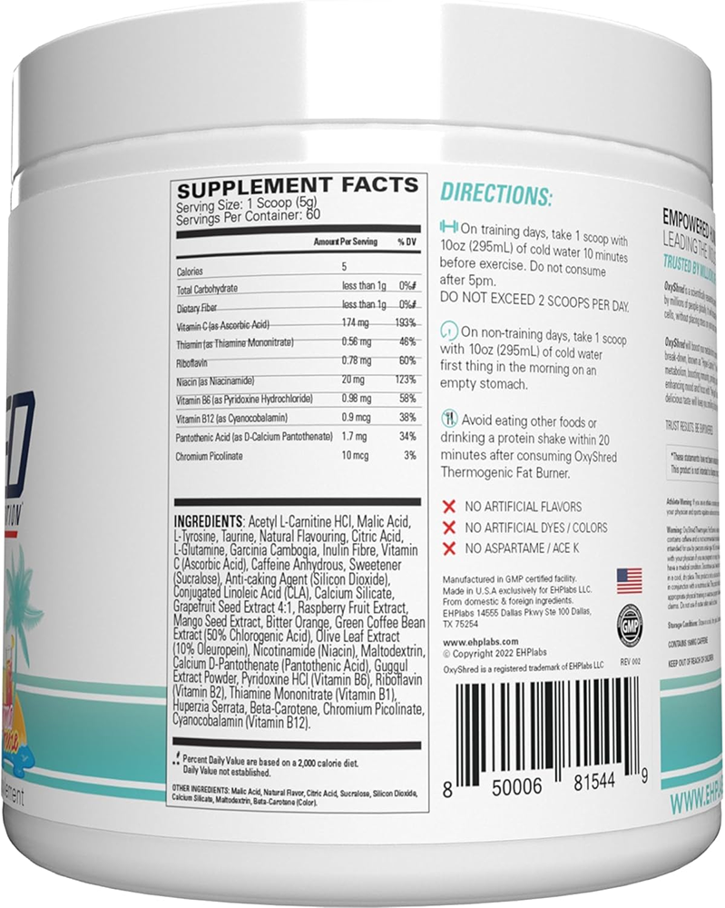 EHP Labs OxyShred Bahama Breeze (60 doses)