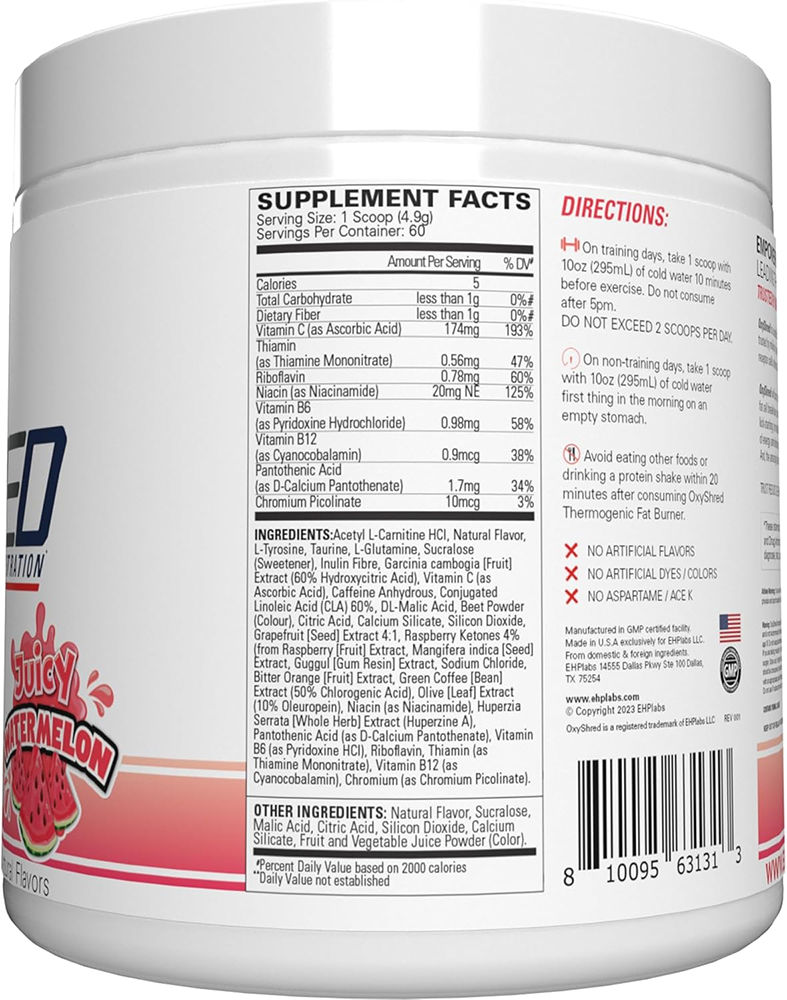 EHP Labs OxyShred Juicy Watermelon (60 doses)