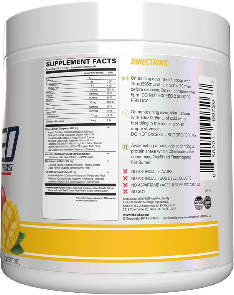 EHP Labs OxyShred Mangue (60 doses)
