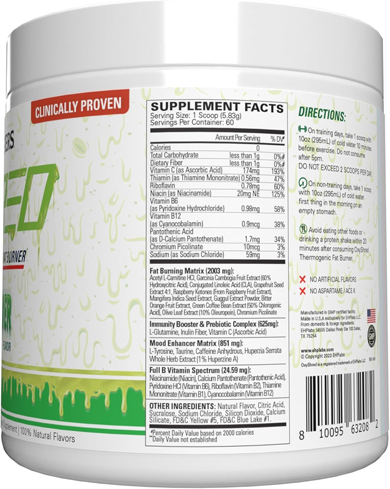 EHP Labs OxyShred Slimer Lime (60 doses)