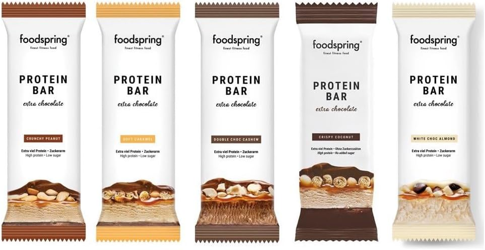Foodspring Protein Bar Extra Chocolate Chocolate Mix (12 x 45 g)