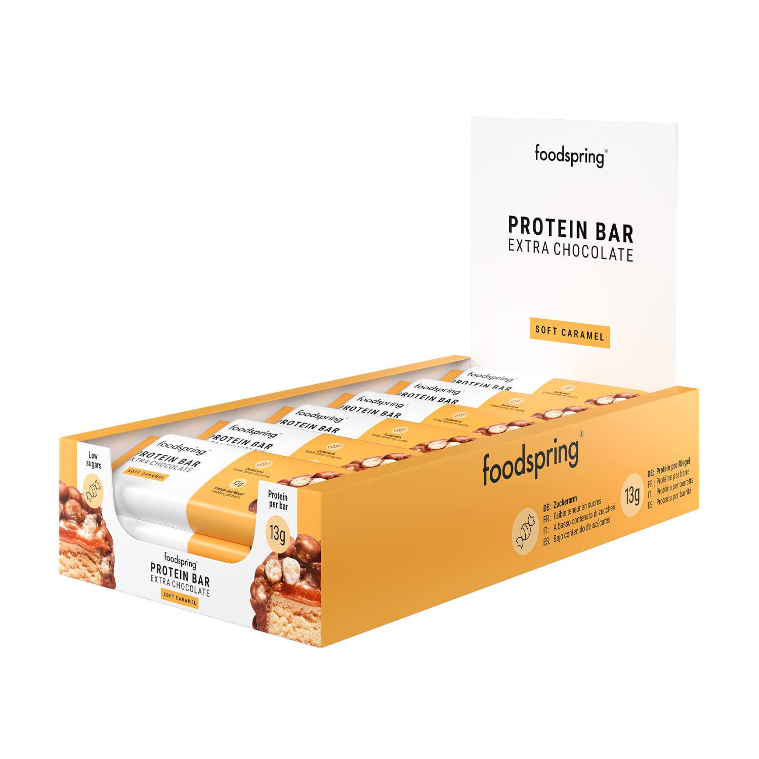 Foodspring Protein Bar Extra Chocolate Soft Caramel (12 x 45 g)