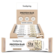 Foodspring Protein Bar Extra Chocolate White Chocolate Almond (12 x 45 g)