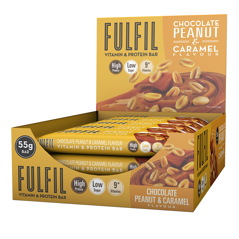 Fulfil Vitamin & Protein Bar Cacahuètes & Caramel (15 x 55 g)