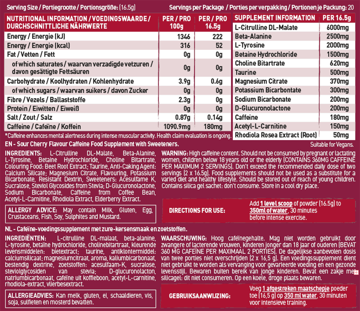 Grenade Pre Workout Cherry Bomb (330 g)