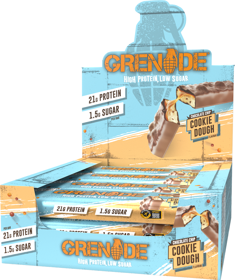 Grenade Carb Killa Protein Bar Pâte à cookie et Pépites de chocolat (12 x 60 g)