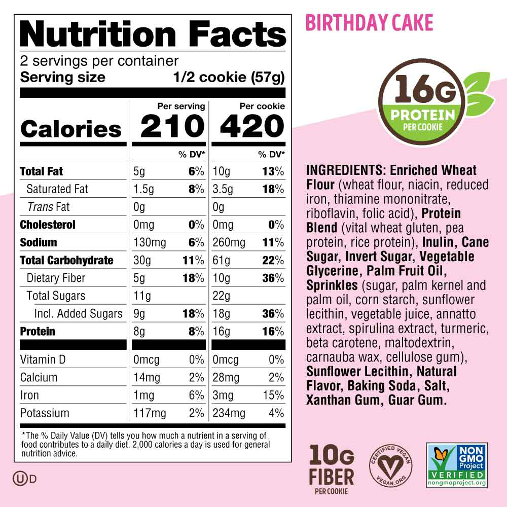 Lenny & Larry Complete Cookie Birthday Cake (12 x 113 g)