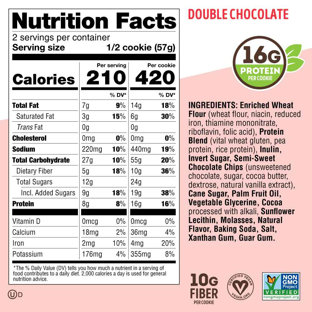 Lenny & Larry Complete Cookie Double Chocolate Chunk (12 x 113 g)