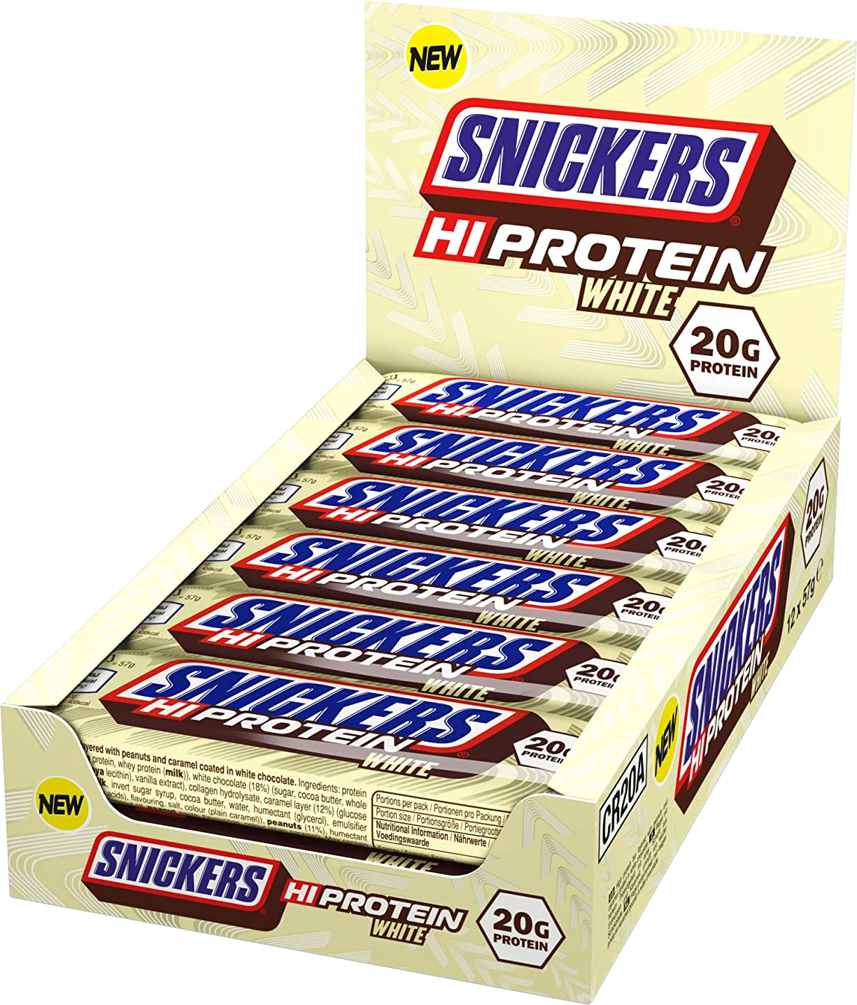 Snickers HiProtein White Bar (12 x 55 g)