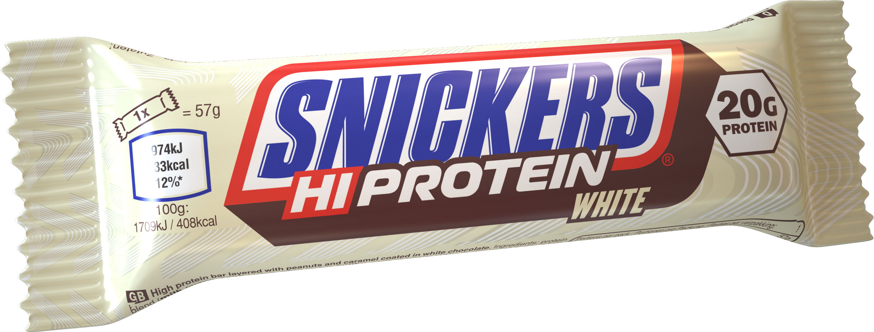 Snickers HiProtein White Bar (12 x 55 g)