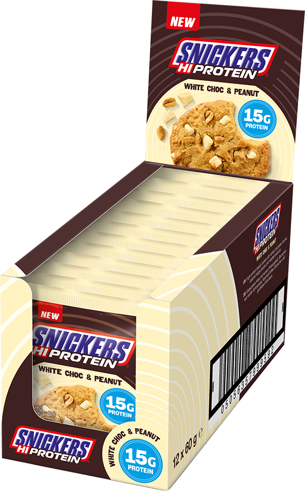 Snickers HiProtein Cookie Chocolat blanc & Cacahuète (12 x 60 g)