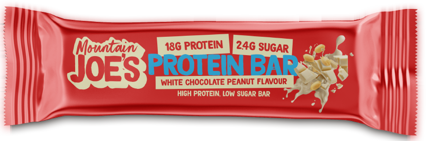 Mountain Joe's Protein Bar Chocolat blanc Cacahuètes salées (12 x 55 g)