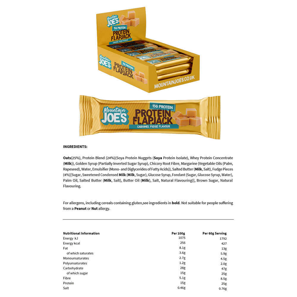 Mountain Joe's Protein Flapjacks Caramel Fudge (16 x 60 g)