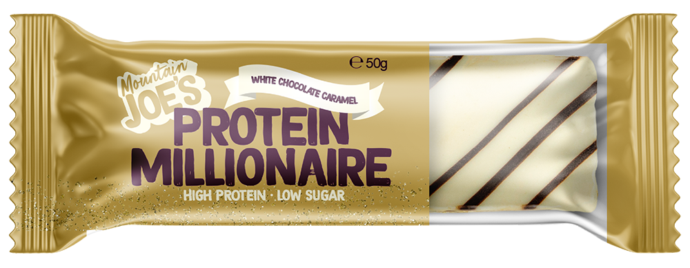 Mountain Joe's Protein Millionaire Chocolat blanc Caramel (10 x 50 g)