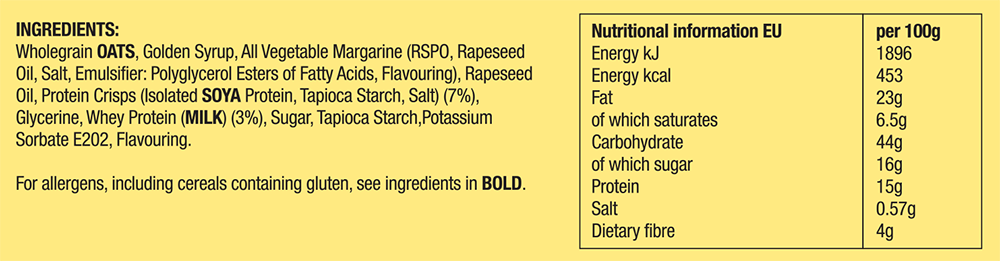 Muscle Moose Big Protein Flapjack Golden Syrup (12 x 100 g)